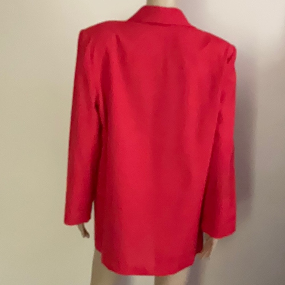 Vintage Radcliffe red lightweight blazer size 12 - Picture 3 of 10